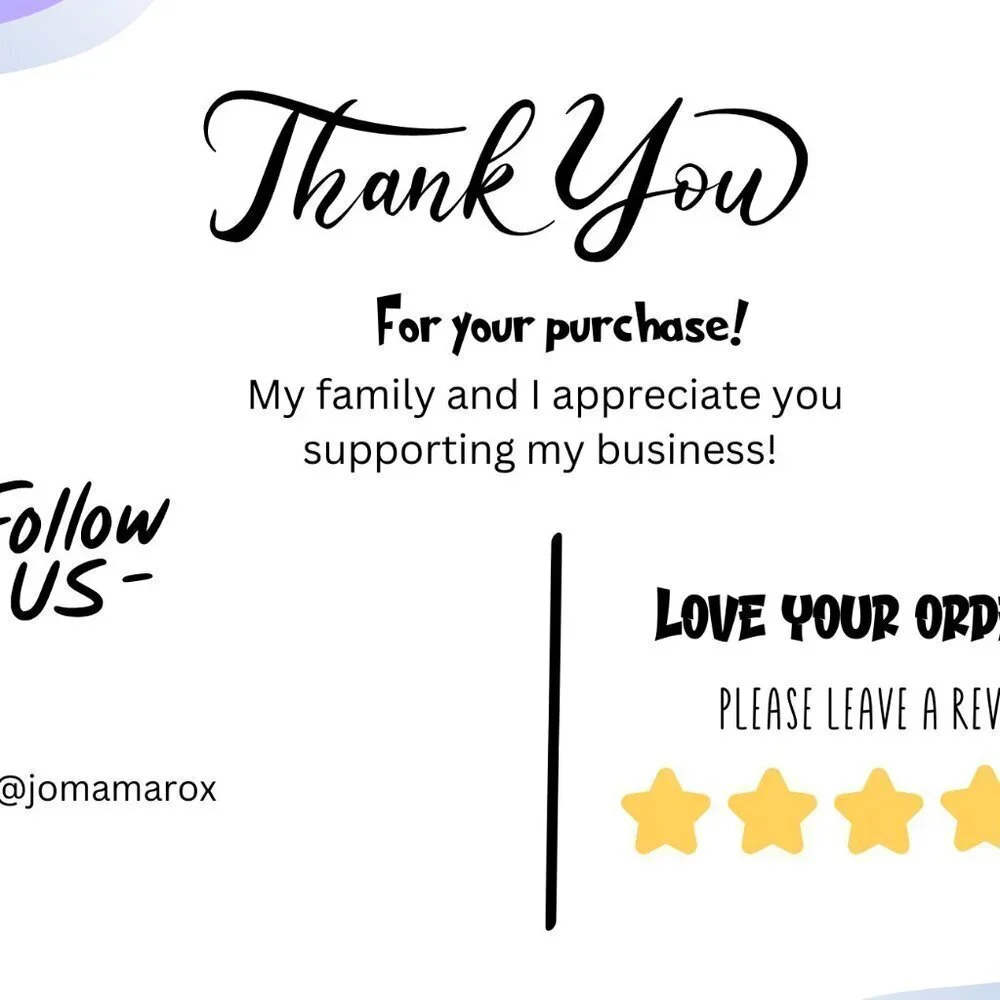 CUSTOM Made Thank You Cards 500 Count